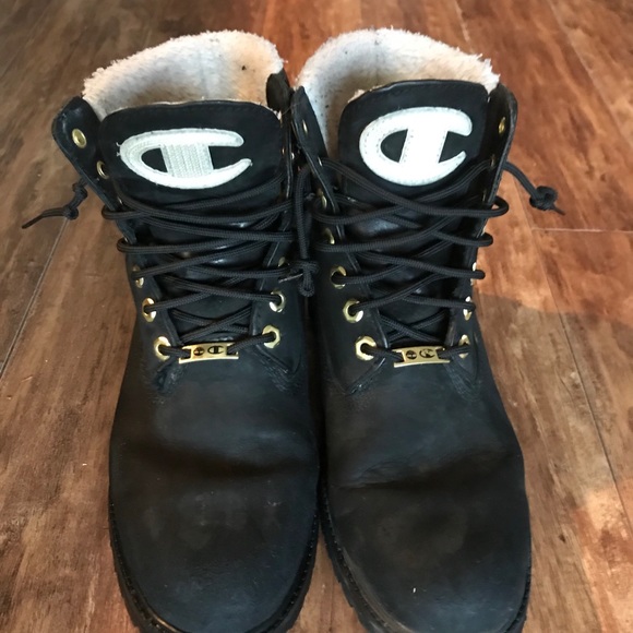 Men’s TimberlandX Champion Shearling Luxe Leather - Picture 2 of 5